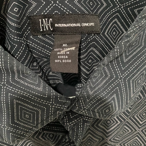 Mens Geometric Dress Shirt International Concepts  XL - Picture 3 of 3